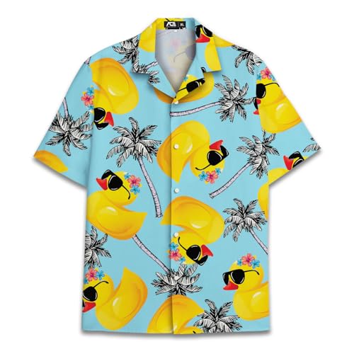 51nwj5lQML.jpg Funny Festival Pattern Hawaiian Shirt for Men Coloful Mens Hawaiian Shirts Short Sleeve Button Down Shirt Men