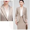 51oIjhtG94L.jpg Women's Notch Lapel Collar Slim Fit Suit Jacket Wrap Hip Pencil Skirt 2 Piece Suits Business Office Sets