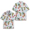 Holiday Hawaiian Shirt for Men Women Christmas Hawaiian Shirts Festive Summer Beach Short Sleeve Button Down