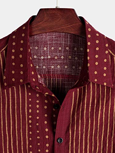 Mens Casual Short Sleeve Button Down Shirts Regular Fit Hawaiian Summer Shirt