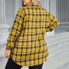 51sSytiASdL.jpg Womens Plus Size Flannel Shirts Plaid Shirts Long Sleeves Casual Button Down Collared Shacket Tops