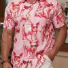 51uR5boWQ8L.jpg Men's Hawaiian Shirt Short Sleeve Funny Printed Casual Button Down Aloha Shirts