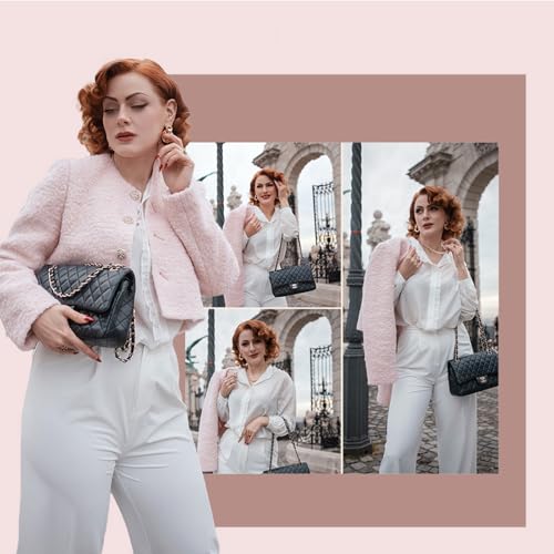 51v3LfxR8qL.jpg 2025 Womens Casual Blazers Long Sleeve Work Office Open Front Suit Jacket Business Blazer