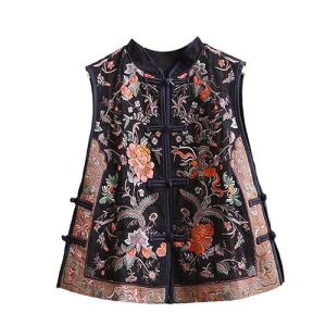 51vgUNSbHL.jpg traditional chinese women vest flower embroidery cotton linen elegant oriental suit