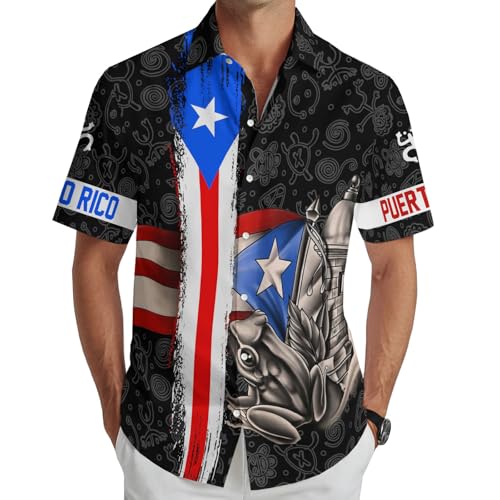 51wOofIKqL.jpg Men's Hawaiian Shirt Button Down Short Sleeve Casual Beachwear Novelty Print Shirt