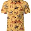 51yeEGTCVLL.jpg Western Cowboy Hawaiian Shirts and Shorts Set for Men - Funny 1-S