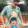 51yfyVOeLKL.jpg Men's Hawaiian Shirt Button Down Funny Printed Casual Short Sleeve Summer Beach Shirts