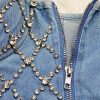 61CG7twWYxL.jpg Women's Denim Rhinestone Corset Top Sexy Club Party Jean Bodysuit