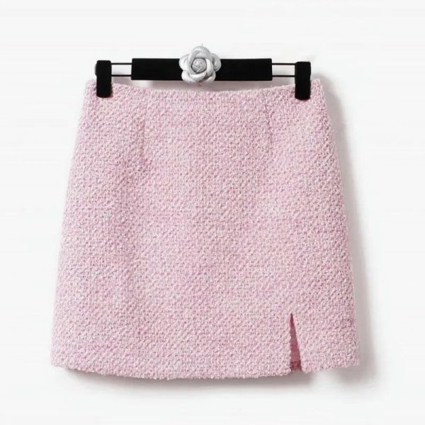 61GL4o4-JL.jpg tweed jacket+skirt set, autumn and winter women's 2-piece set classic and elegant suit with set