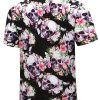 61Ghc1eyjML.jpg Hawaiian Shirt for Men, Unisex Summer Beach Casual Short Sleeve Button Down Shirts, Printed Palmshadow Clothing