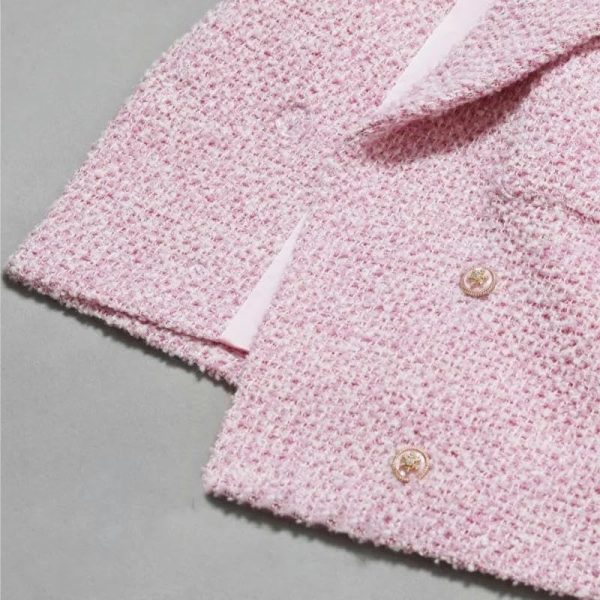 61K18Crh9PL.jpg tweed jacket+skirt set, autumn and winter women's 2-piece set classic and elegant suit with set