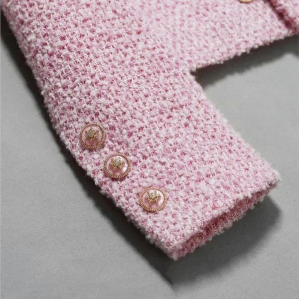 61YgbTRRuSL.jpg tweed jacket+skirt set, autumn and winter women's 2-piece set classic and elegant suit with set