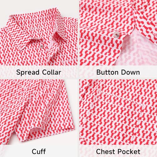 61dDy7O5vML.jpg Mens Hawaiian Shirts Short Sleeve Button Down Tropical Beach Floral Solid Print Summer Vacation Mens Casual Shirts