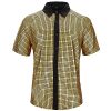 61fjei9U19L.jpg Mens 70S Disco Outfits Sequin Shirt Short Sleeve Button Down Shirts Party Novelty Shirts Nightclub Christmas Prom Costume